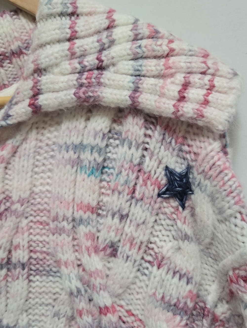 Anthropologie Pilcro Star Granny Cardigan Sweater Cable Knit Longline Duster XS - Picture 12 of 16
